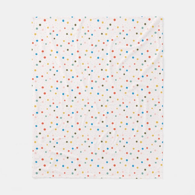 Colorful Painted Dots  Fleecefilt (Framsidan)