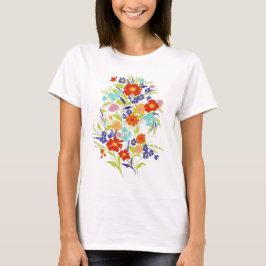 Colorful Painterly WildblomBouquet T Shirt