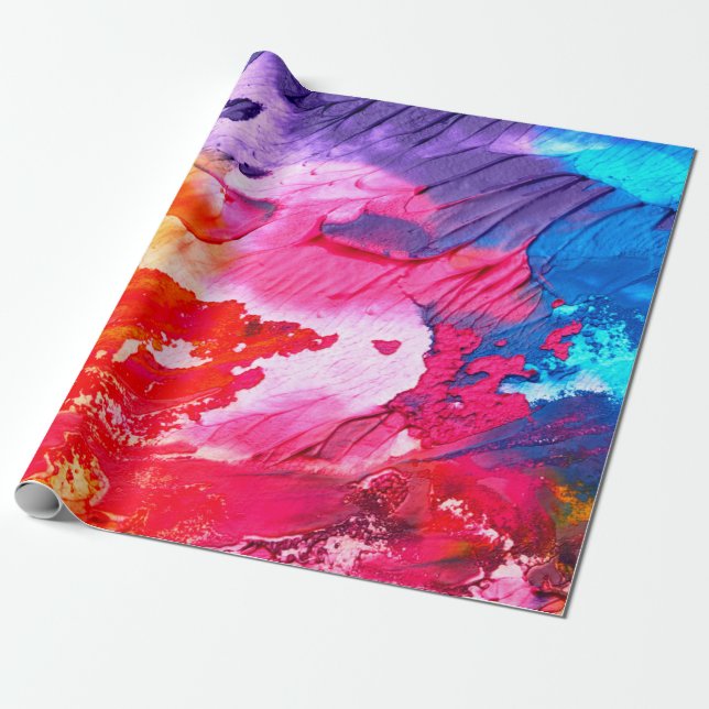 Colorful painting background presentpapper (Utrullad)