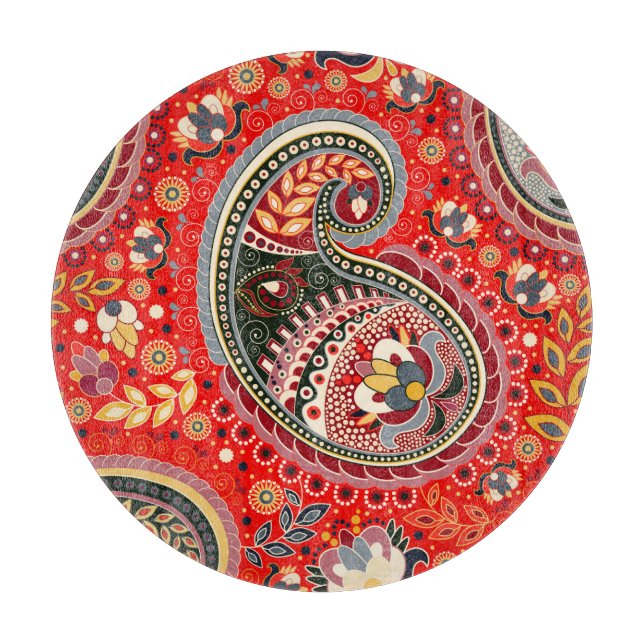 Colorful Paisley Indian Seamless Mönster (Framsidan)