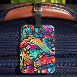Colorful Paisley Mönster Bagagebricka