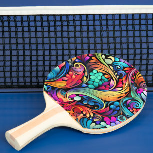 Colorful Paisley Mönster Pingisracket