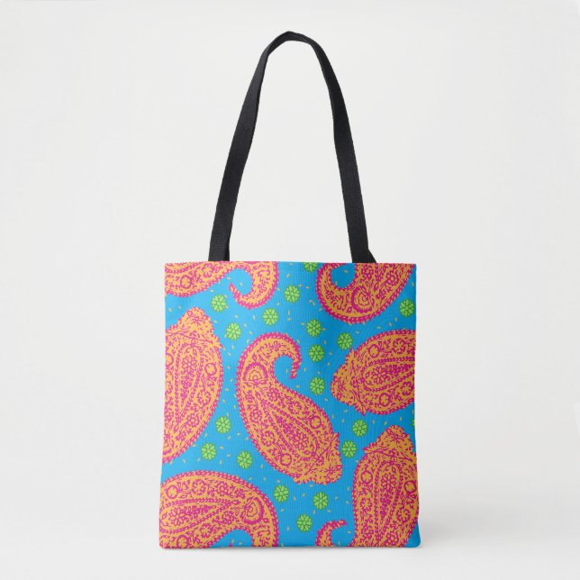 Colorful Paisley Mönster Tygkasse (Framsida)