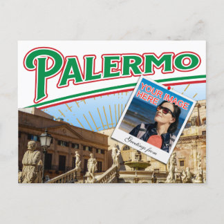 Colorful Palermo Italy photo collage Vykort