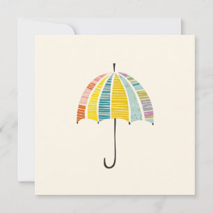 Colorful Parbrella - Bright & Cheerful Rainy Day Inbjudningar