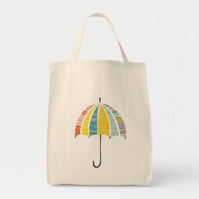 Colorful Parbrella - Bright & Cheerful Rainy Day Tygkasse (Framsidan)