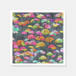Colorful Parbrella Mönster Pappersservett