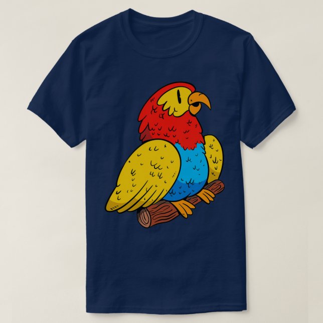 Colorful parrot animal t shirt (Design framsida)