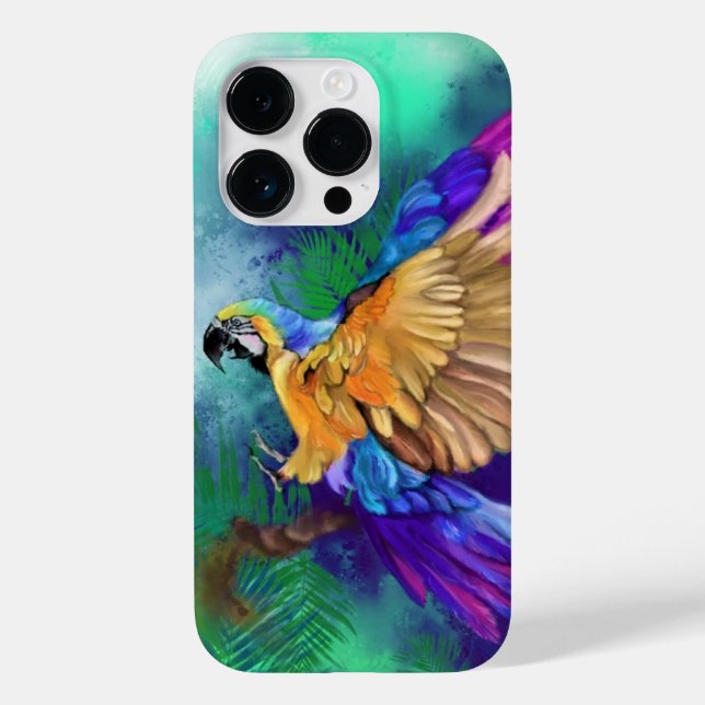 Colorful Parrot iphone case (Baksida)