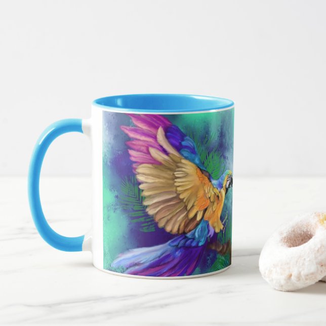 Colorful Parrot Mugg (Med munk)