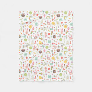 Colorful Påsk Clipart Mönster Fleecefilt