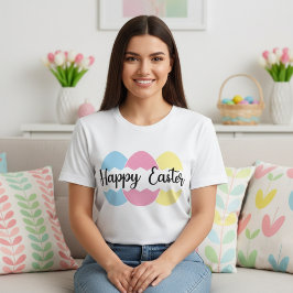 Colorful Pastel Eggs Glad påsk T Shirt