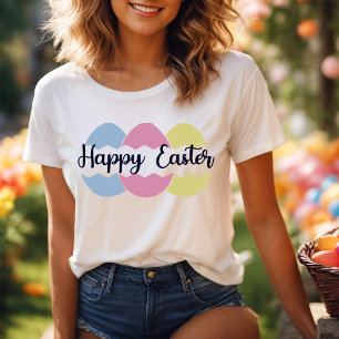 Colorful Pastel Eggs Glad påsk T Shirt