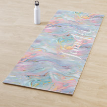Colorful Pastel Holographic Marble Swirls