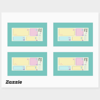 Colorful Pastel Kawaii Cute Daily Planner Rektangulärt Klistermärke