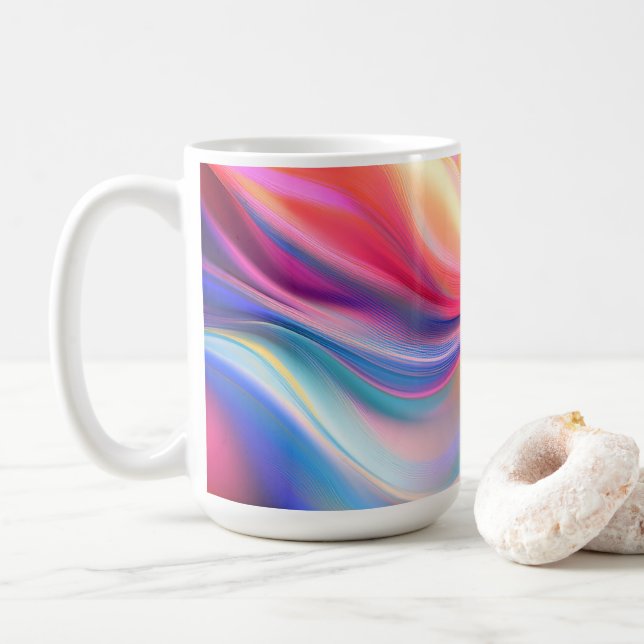 Colorful Pastel Silk Kaffemugg (Med munk)