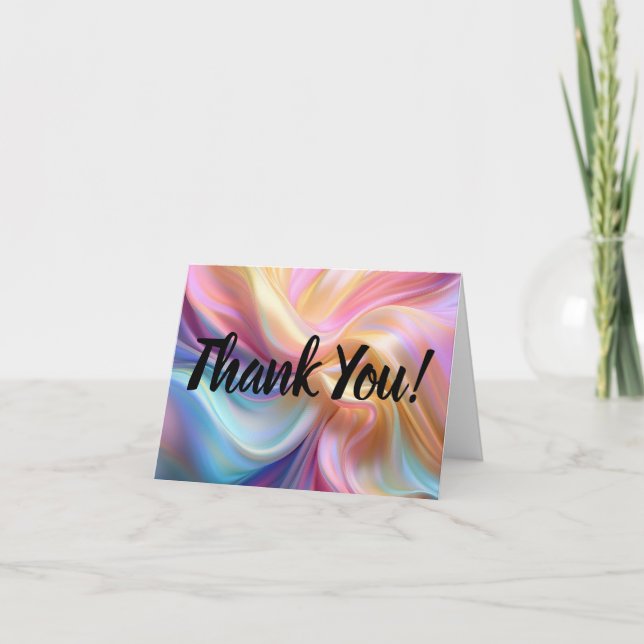 Colorful Pastel Silk Tack Kort (Framsida)