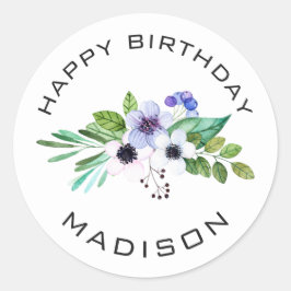 Colorful Pastel Tones Bouquet Runt Klistermärke