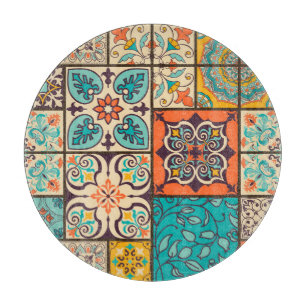 Colorful Patchwork Islamic Majolica Tile