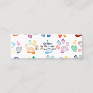 Colorful Paws Mini Visitkort