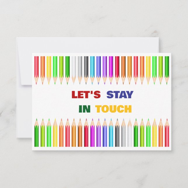 Colorful Pencils Playdate Invitation Inbjudningar (Framsida)