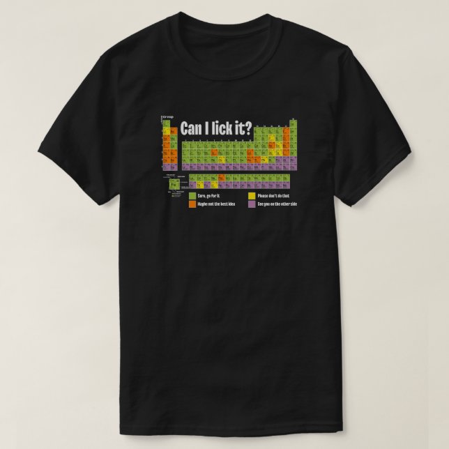 Colorful Periodic Table of Elements | Chemistry |  T Shirt (Design framsida)