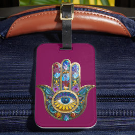 Colorful Petals Leaves Hamsa Sapphire Third Eye Bagagebricka
