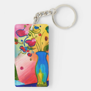 Colorful Peter Max Inspired Nyckelring