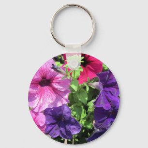 Colorful Petunias Nyckelring