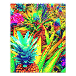 COLORFUL PINEAPPLE  PATTERNS  FOTOTRYCK