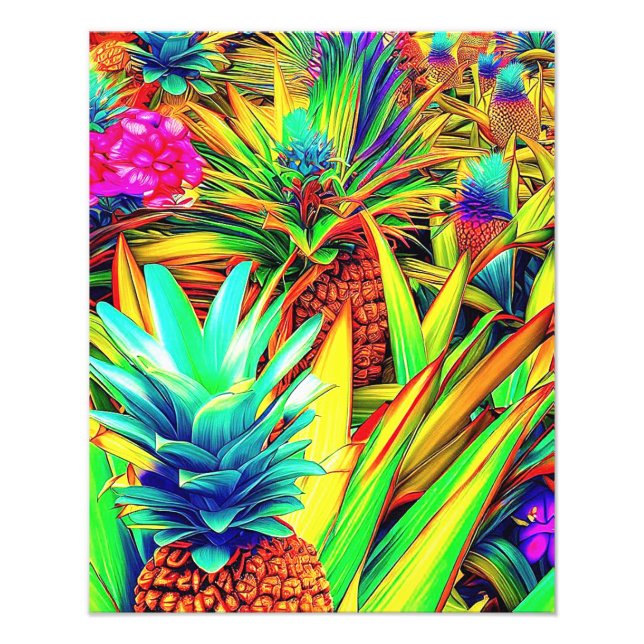 COLORFUL PINEAPPLE  PATTERNS  FOTOTRYCK (Framsidan)