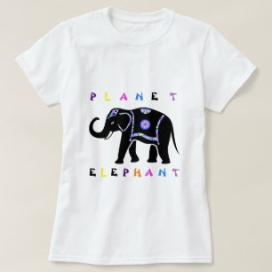 Colorful Planet Elephant T-Shirt