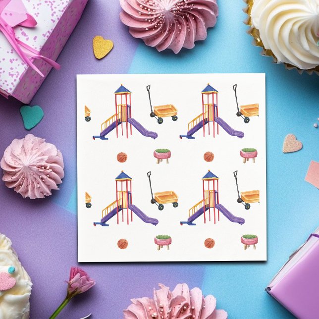 Colorful Playground Birthday Party Pappersservett (Skapare uppladdad)