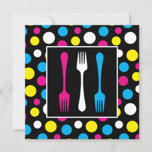 Colorful Polka Dot Birthday Midday Party Inbjudningar