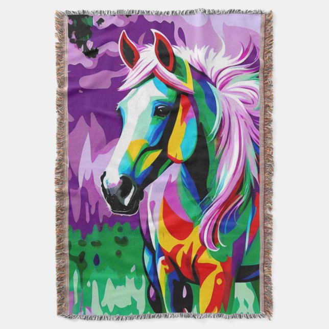 Colorful Pony Filt (Framsidan Vertikal)