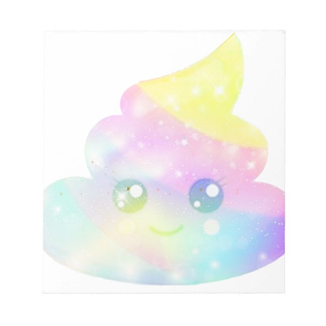 Colorful Poop Emoji Anteckningsblock (Framsida)