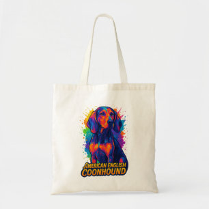 Colorful Pop Art American English Coonhound Tygkasse