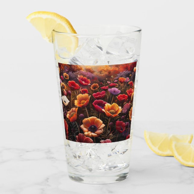 Colorful Poppies Glaskopp (Framsida Ice)