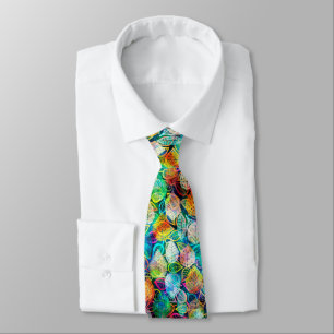 Colorful Preppy Abstrakt Blad Collage Slips
