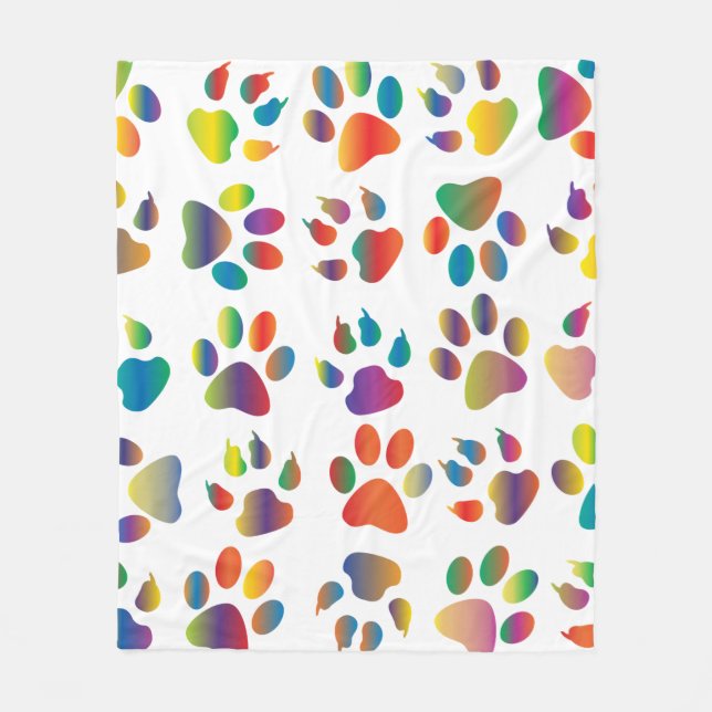 Colorful prismatic rainbow animal fleecefilt (Framsidan)