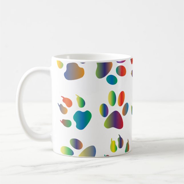 Colorful prismatic rainbow animal kaffemugg (Vänster)