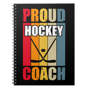 Colorful Proud Hockey Coach Anteckningsbok
