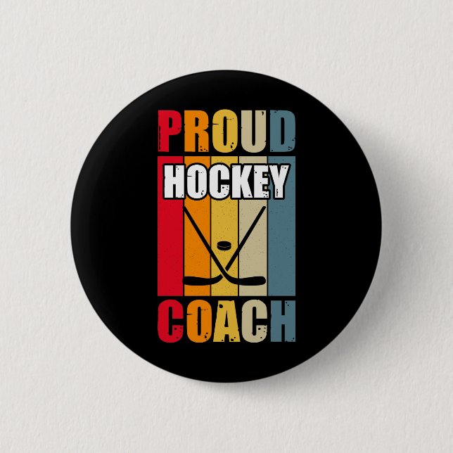 Colorful Proud Hockey Coach Knapp (Framsida)