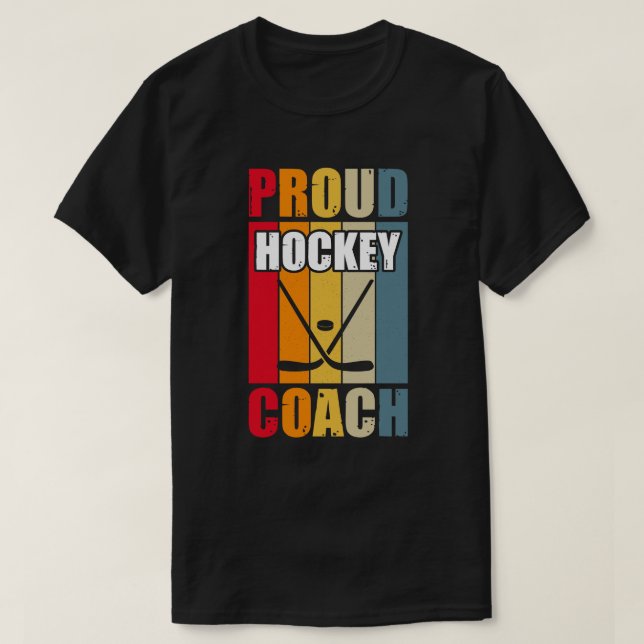 Colorful Proud Hockey Coach T Shirt (Design framsida)