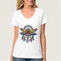 Colorful Psychedelic Dragonfly Dreamcatcher Boho