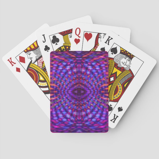 Colorful psychedelic mönster casinokort (Baksidan)