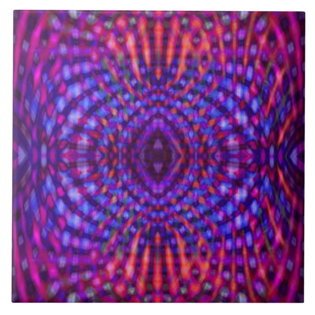 Colorful psychedelic mönster kakelplatta (Framsidan)