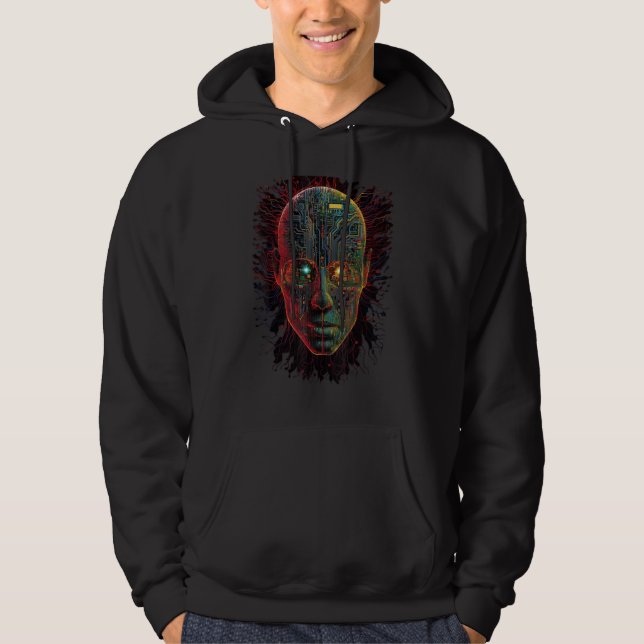 Colorful Psychedelic Voodoo Experience Trippy Hipp Hoodie (Framsida)