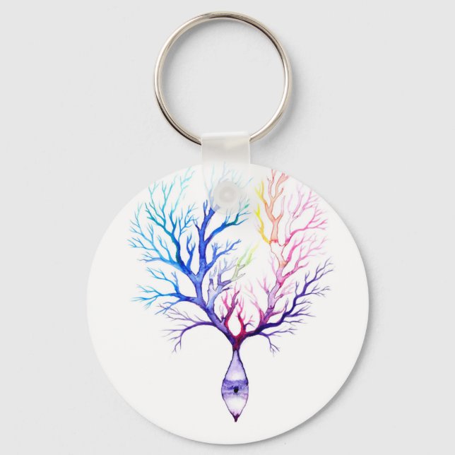 Colorful Purkinje neuron Nyckelring (Framsida)