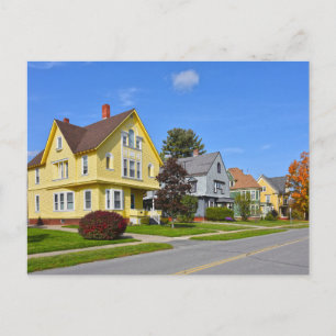 Colorful Queen Anne Revival Houses, Vermont Vykort